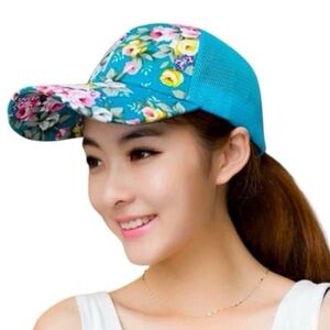 Floral Mesh Baseball Cap